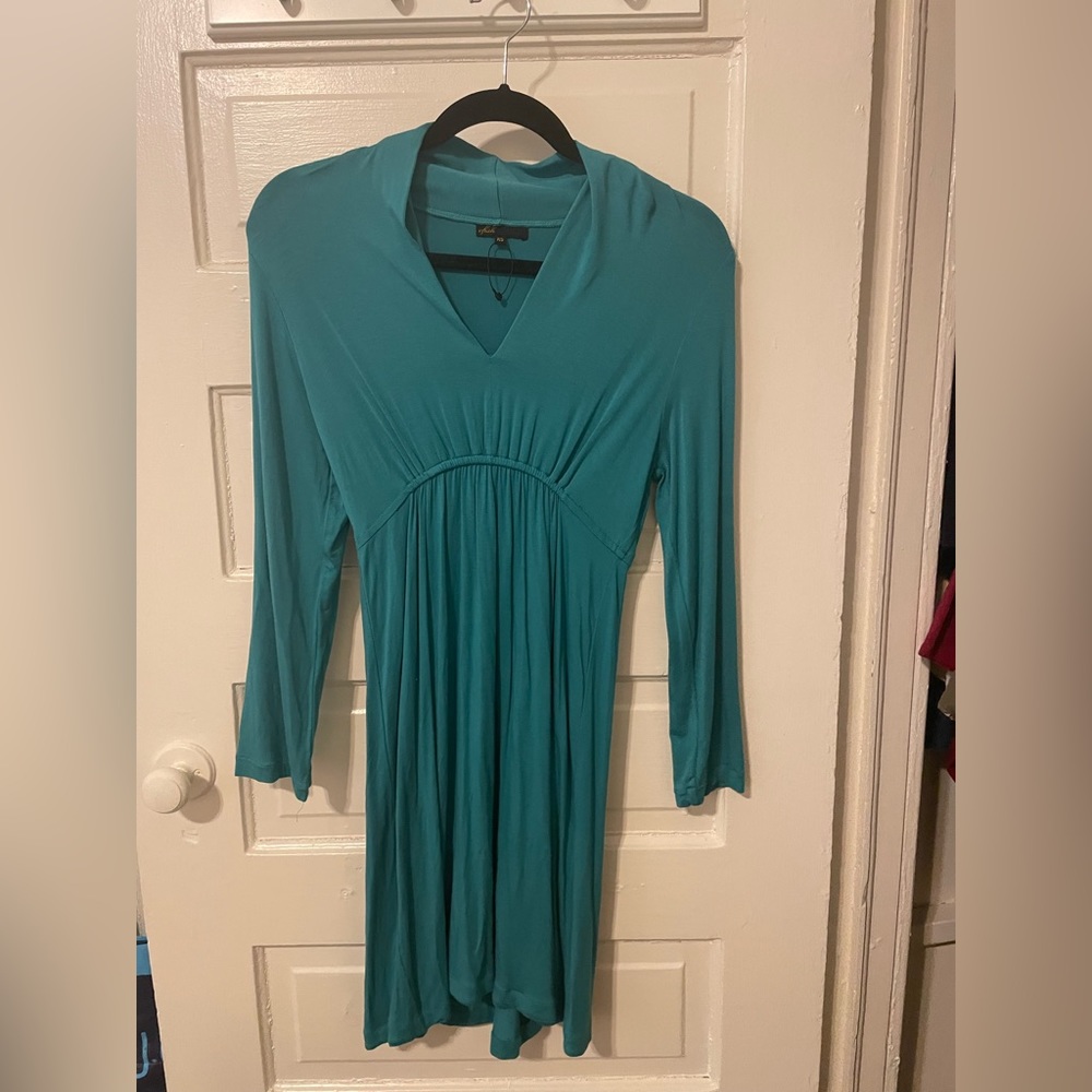 Teal blue jersey dress size XS